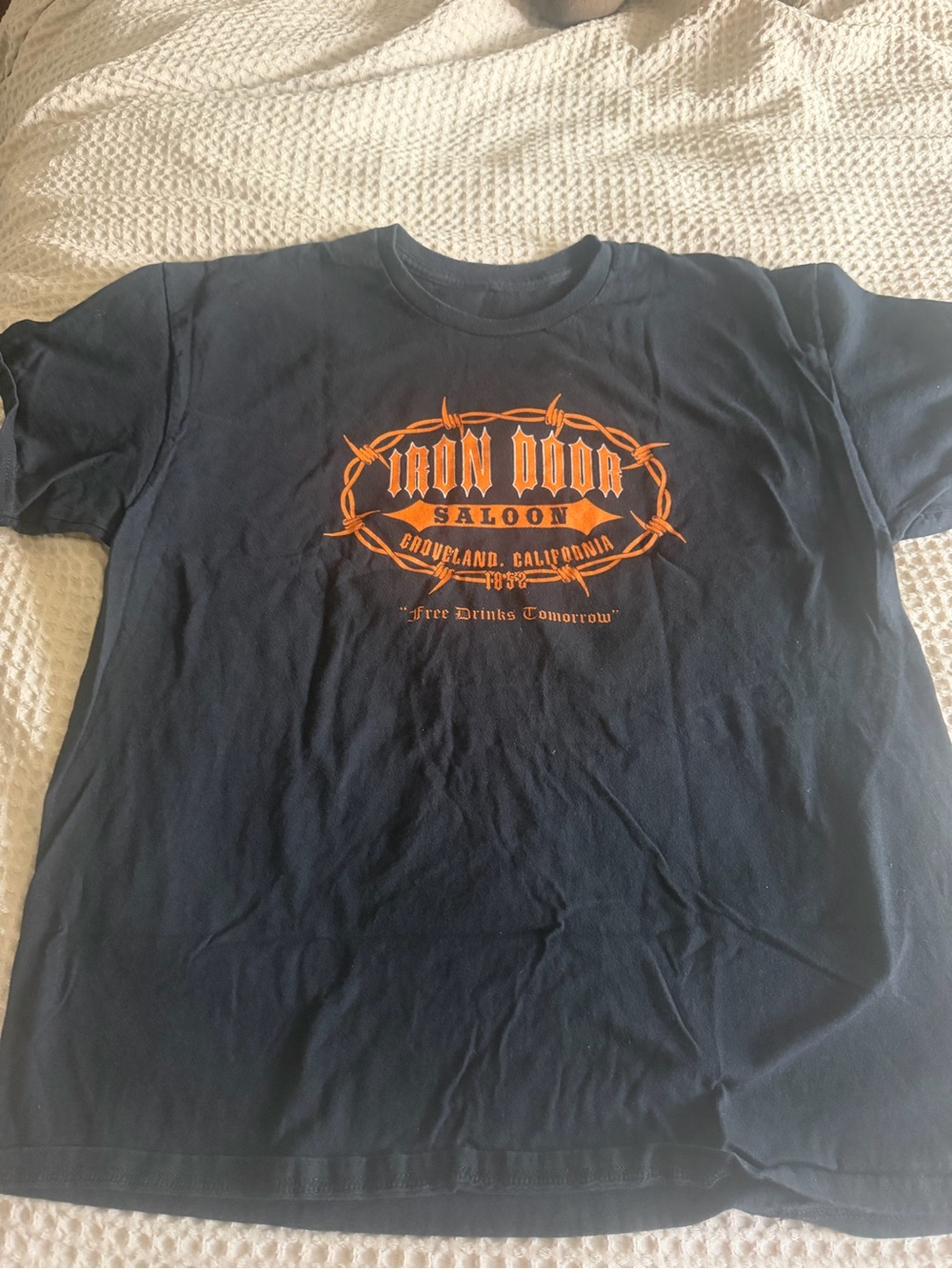 Iron Door Saloon Graphic Tee - Black with Orange Logo